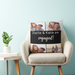Oreiller personnalisé avec collage de couple