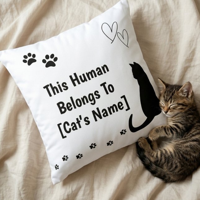 Oreiller Personnalisé Chat Noir (Créateur téléchargé)