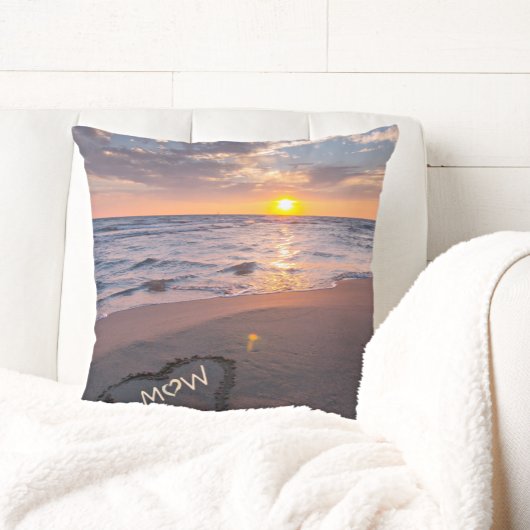 Oreiller personnalisé Couple Coucher de soleil sur
