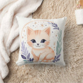 Oreiller personnalisé en forme de chaton mignon -  (Couverture)