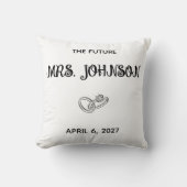 Oreiller personnalisé Future Mrs Bride (Recto)