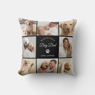 Oreiller personnalisé Meilleur Papa Chien du Monde