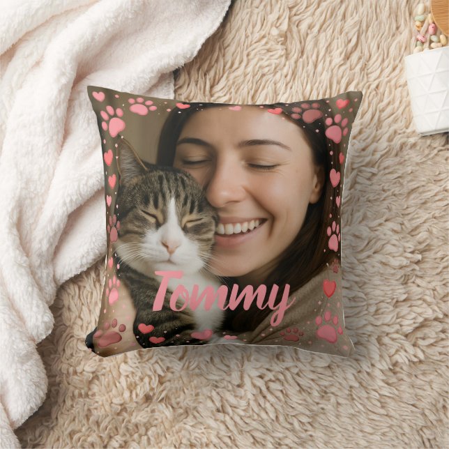 Oreiller personnalisé pour amateur de photos d'ani (Couverture)