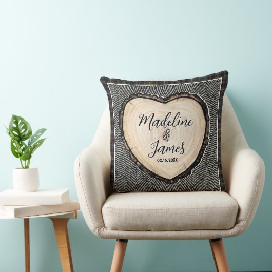 Oreiller personnalisé pour anniversaire de mariage (Chaise)