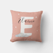 Oreiller personnalisé pour bébé avec nom en rose p (Recto)