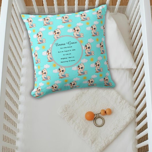 Oreiller personnalisé pour bébé en forme d'oiseau