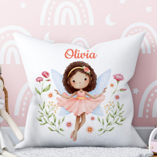 Oreiller personnalisé pour bébé fille avec une imp