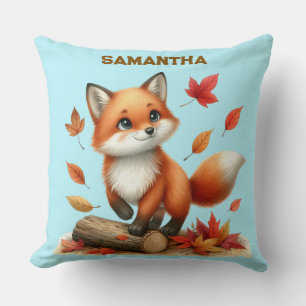 Oreiller personnalisé Renard d'Automne