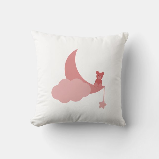 Oreiller Petit Ours Rose (Recto)