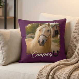 Oreiller photo en Bourgogne pour amateur de chevau