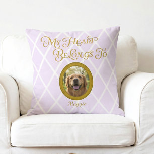 Oreiller photo Golden Retriever Nom personnalisé L