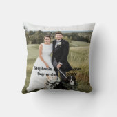 Oreiller photo Mariage Customisé personnalisé (Verso)