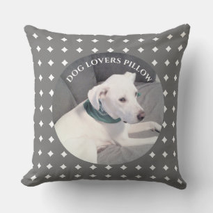 Oreiller pour amoureux de chiens Photo d'un mignon