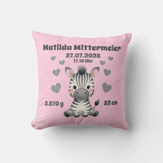 Oreiller pour bébé - Zebra - personnalisable.