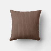 Oreiller rayé – Beige sur marron (Verso)