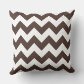 Oreiller rayé en zigzag marron (Verso)