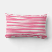 Oreiller rayé rose et blanc (Verso)