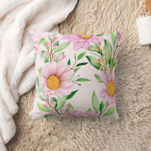 Oreiller rose Floral