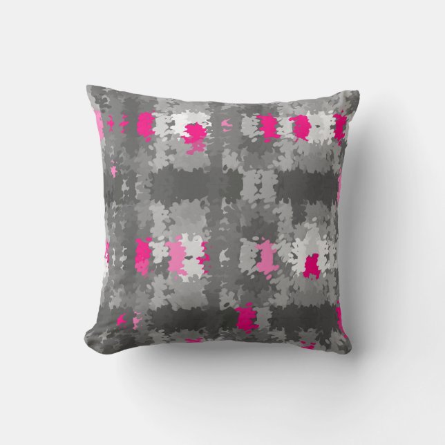 Oreiller rose, gris et blanc (Recto)