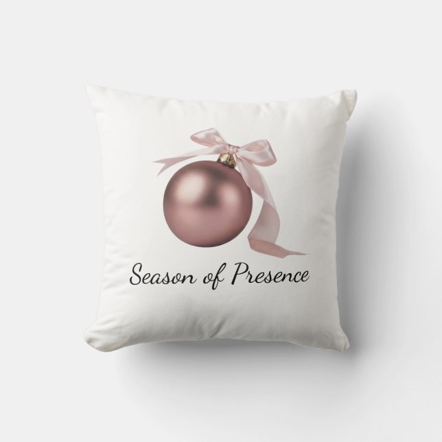 Oreiller Rose Poussière | Décoration de fêtes (Recto)