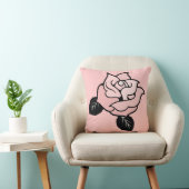 Oreiller rose rose moderne stylisé (Chaise)