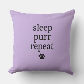 Oreiller Sleep Purr Repeat – Accent pour amateur d