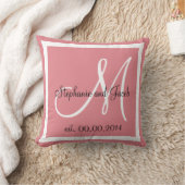 Oreiller souvenir de mariage Rose Poussiéreuse (Couverture)
