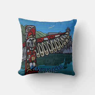 Oreiller souvenir de Vancouver Cadeau de monuments