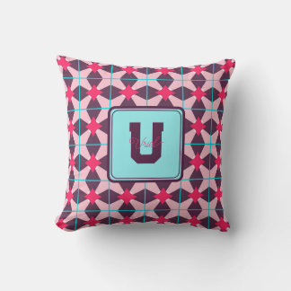 Oreiller stylé monogrammé pour cadeau de shower de