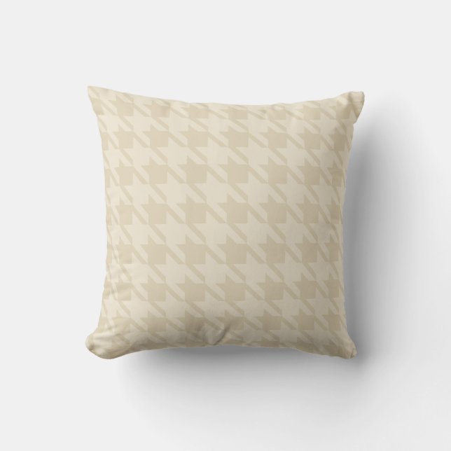 Oreiller Tan Houndstooth (Recto)