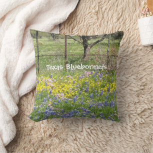 Oreiller Texas Bluebonnets Fleurs sauvages