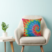 Oreiller Tie Dye Rouge et Bleu (Chaise)