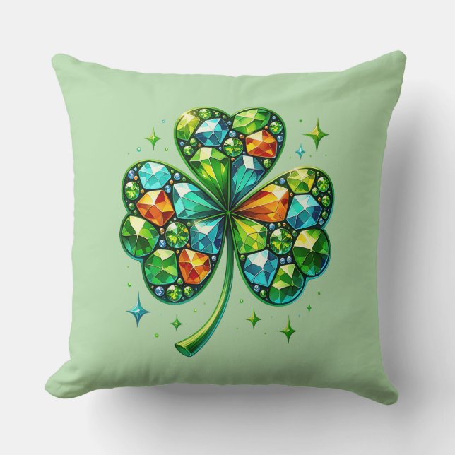 Oreiller trèfle de la Saint-Patrick (Recto)