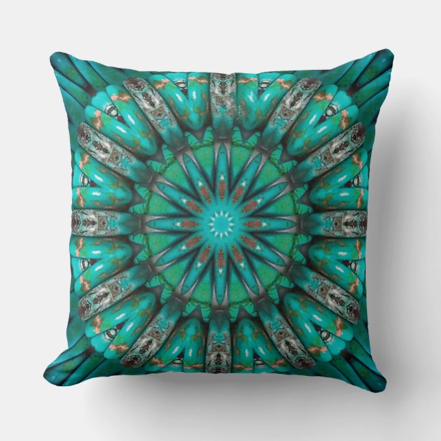 Oreiller Turquoise Art 1 (Recto)
