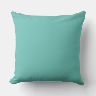 Oreiller turquoise couleur unie bleu sarcelle vert
