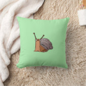 Oreiller vert avec petit escargot personnalisable (Couverture)