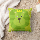 Oreiller vert Lion Polka vert point lancer (Couverture)