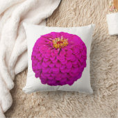 Oreiller vibrant fleur de zinnia rose (Couverture)