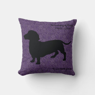 Oreiller Violet En Mémoire Du Dachshund