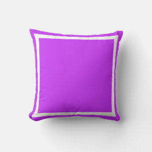 Oreiller violet lumière vive couleur unie