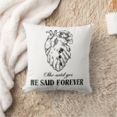 Oreiller We Said Forever – Cadeau pour couples (Couverture)
