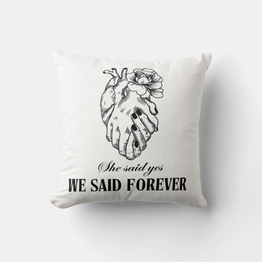 Oreiller We Said Forever – Cadeau pour couples (Recto)