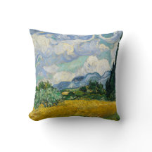 Oreiller Wheat Fields Painting Van Gough