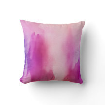 Oreillers à espace positif rose violet aquarelle