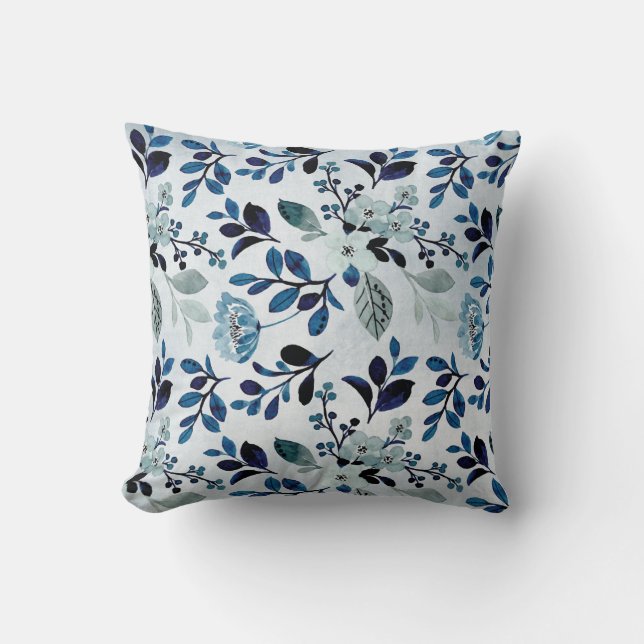 Oreillers à fleurs sauvages bleues (Recto)