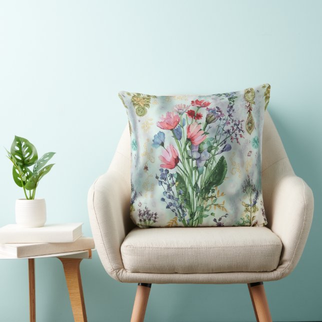Oreillers à jet d'aquarelle Boho - Dreamy Bohemian (Chaise)
