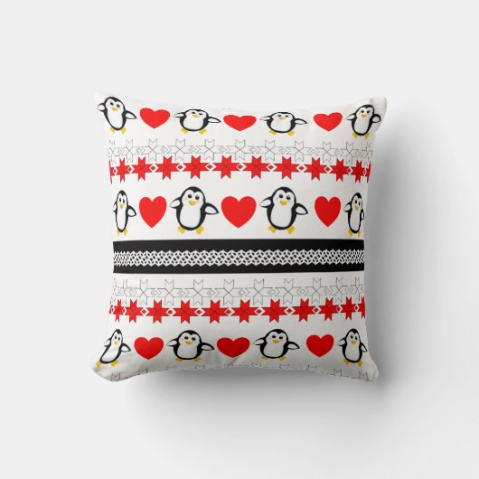 Oreillers À Jets Motifs De Pingouin Mignons (Recto)