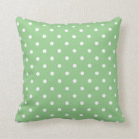 Oreillers à lancer à pois de pomme verte