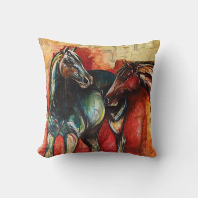 Oreillers à lancer d'art "Blue and Gus" (Recto)