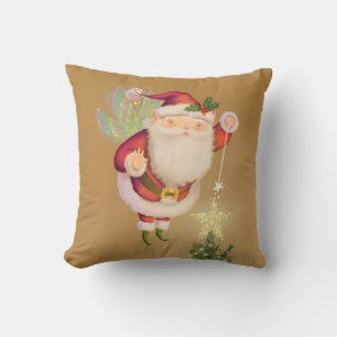 Oreillers à lancer en or Père Noël